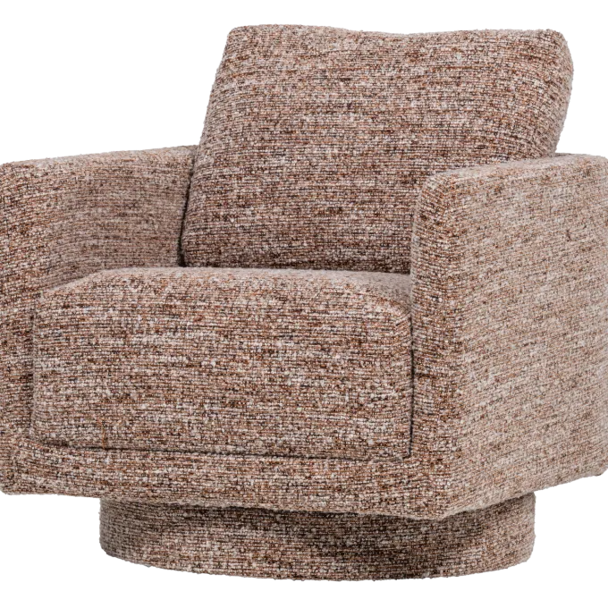 Woood Oska Draaifauteuil Bruin Melange