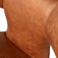 Woood Permit eetkamerstoel leerlook cognac