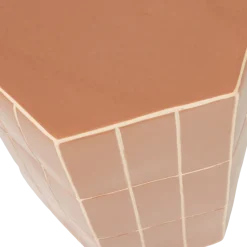 Woood Plu Decoratieve Bijzettafel 54x38x32 Cm Keramiek Oudroze