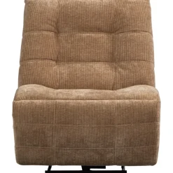 Woood Relaxfauteuil Hein geweven rib lichtbruin