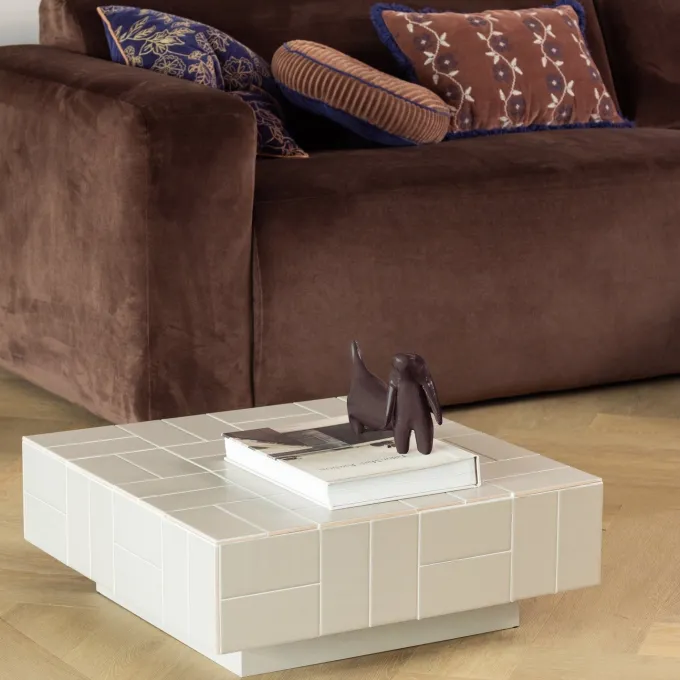 Woood Reni Decoratieve Hond Metaal Donkerbruin