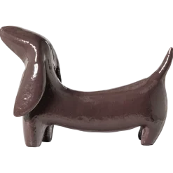 Woood Reni Decoratieve Hond Metaal Donkerbruin