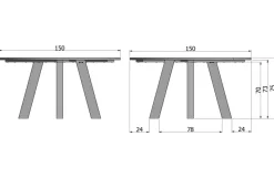 Woood Rhonda Xl Eetkamertafel Ø150cm Eiken Blacknight [fsc]