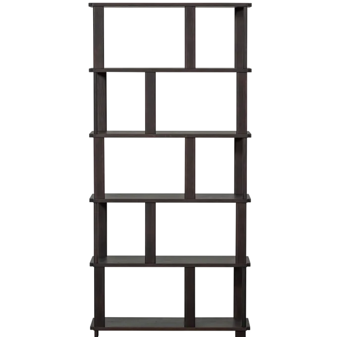 Woood Riss boekenkast eikenhout mystic brown 186x90cm