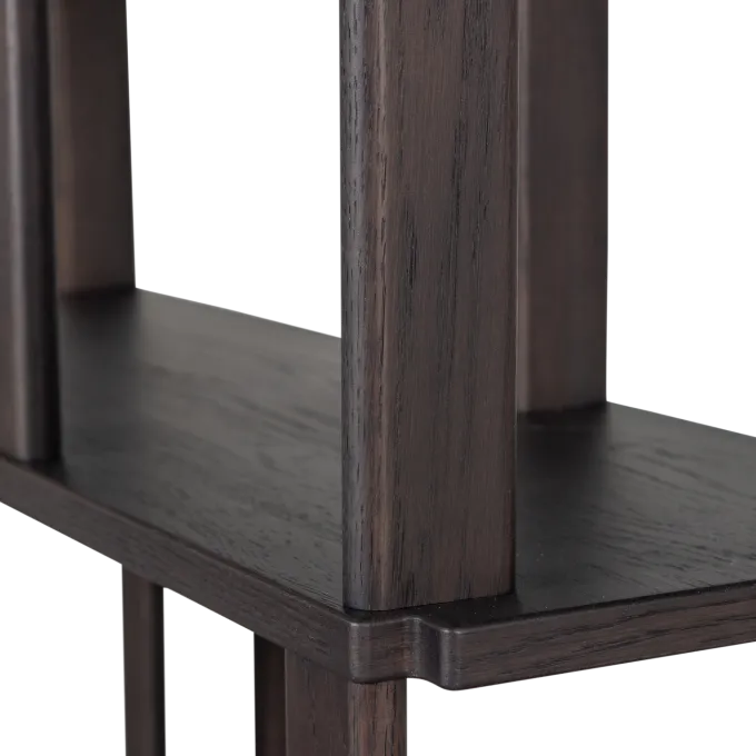 Woood Riss boekenkast eikenhout mystic brown 186x90cm