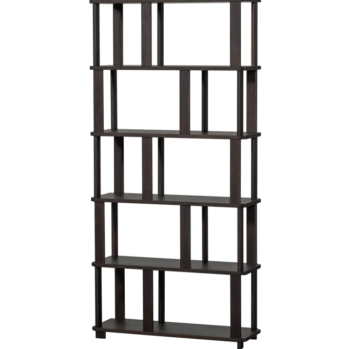 Woood Riss boekenkast eikenhout mystic brown 186x90cm