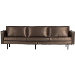 Woood Rodeo 3-Zits Bank Metallic Koper Bruin