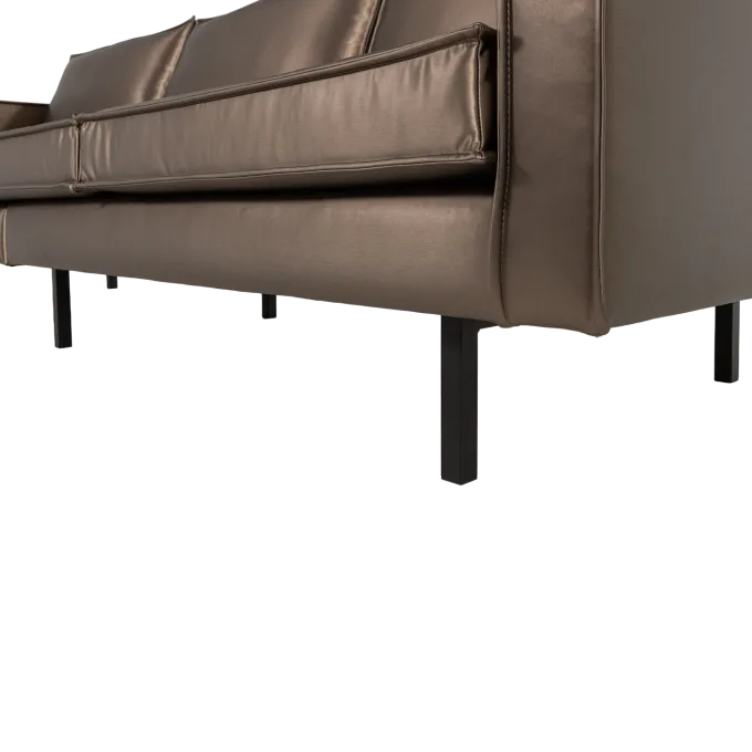 Woood Rodeo 3-Zits Bank Metallic Koper Bruin
