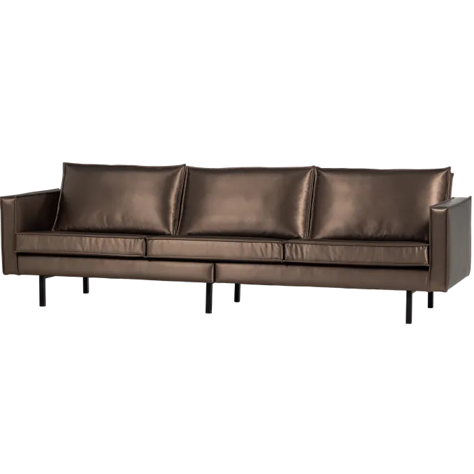 Woood Rodeo 3-Zits Bank Metallic Koper Bruin