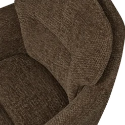 Woood Runa eetkamerstoel Chenille warm bruin