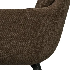 Woood Runa eetkamerstoel Chenille warm bruin