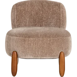 Woood Runi Fauteuil Hout/Velvet Zand [FSC]