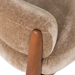 Woood Runi Fauteuil Hout/Velvet Zand [FSC]