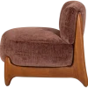 Woood Runi Fauteuil Hout/Velvet Paars/Bruin [FSC]