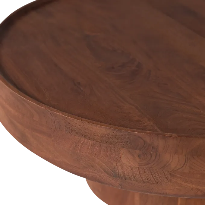 Woood Salontafel Dara Mangohout Bruin Ø 90cm
