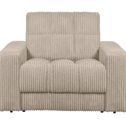 Woood Second date fauteuil grove ribstof travertin