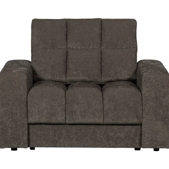 Woood Second date fauteuil vintage warm grijs