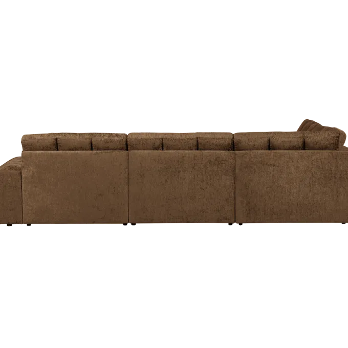 Woood Second date hoekbank links structure velvet brass