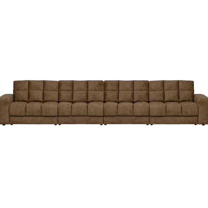 Woood Second date 4-zits bank structure velvet brass