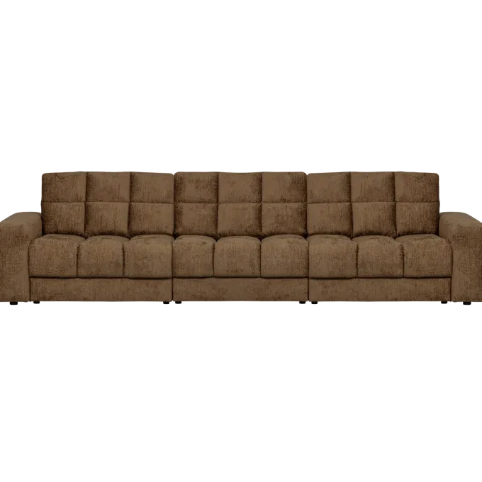 Woood Second date 3-zits bank structure velvet brass