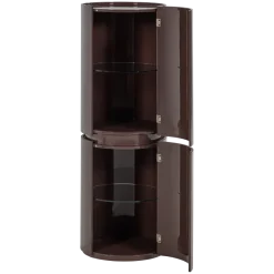 Woood Sera Ronde Kast 135xo45 Cm Hout Hoogglans Donkerbruin [fsc]