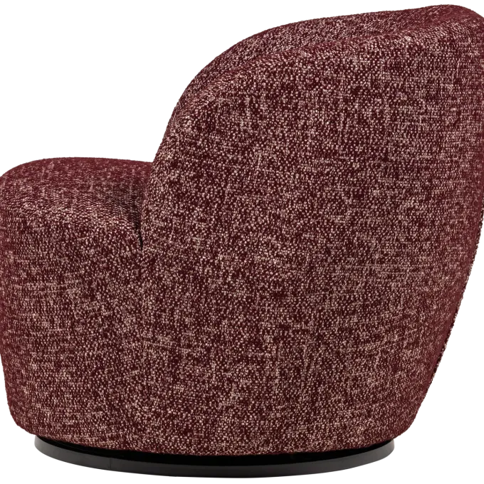 Woood Serra Draaifauteuil Bordeauxrood Melange