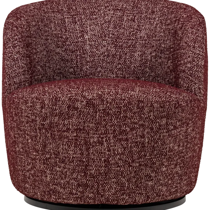 Woood Serra Draaifauteuil Bordeauxrood Melange