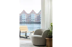 Woood Serra Draaifauteuil Geweven Stof Zand