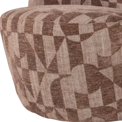 Woood Serra Draaifauteuil Grafisch Patroon Oudroze [FSC]