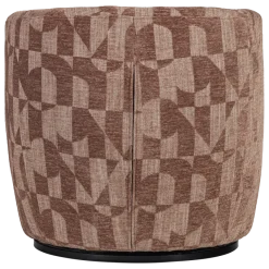 Woood Serra Draaifauteuil Grafisch Patroon Oudroze [FSC]