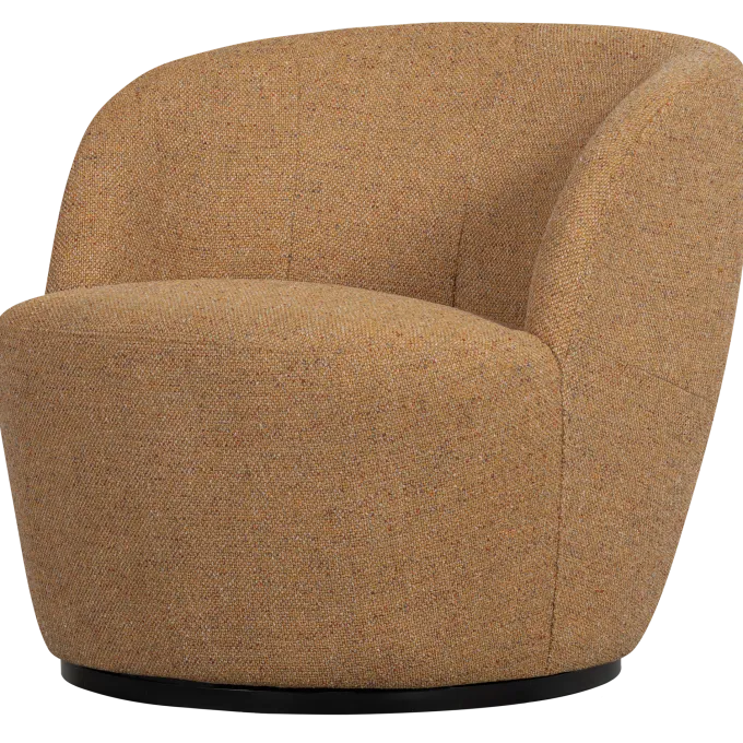 Woood Serra draaifauteuil melange stof curry