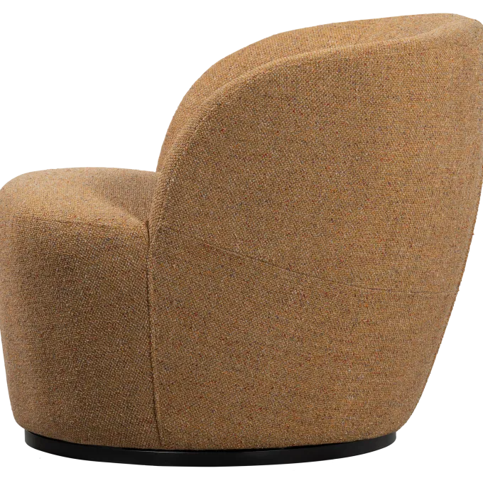 Woood Serra draaifauteuil melange stof curry