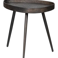 Woood Set van 2 - crude bijzettafels antique bronze