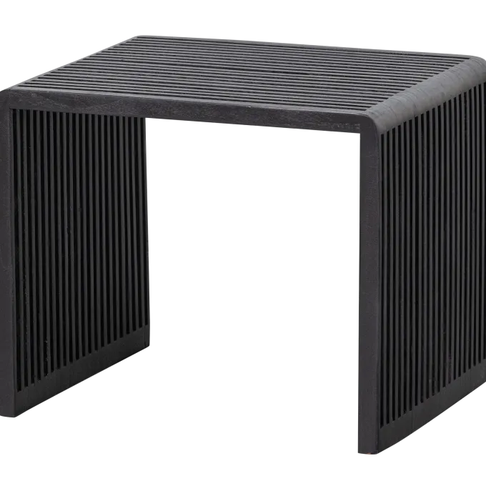 Woood Set van 2 - willa bijzettafels recycled teak zwart