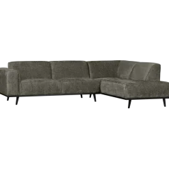 Woood Showroommodel - Statement hoekbank rechts structure velvet frost