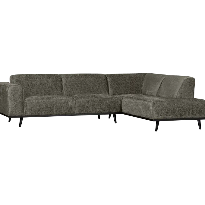 Woood Showroommodel - Statement hoekbank rechts structure velvet frost