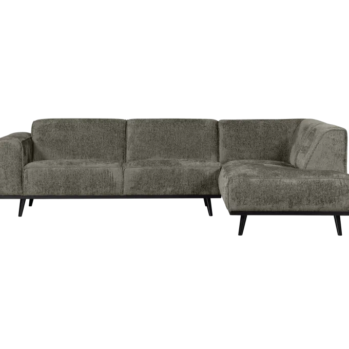 Woood Showroommodel - Statement hoekbank rechts structure velvet frost