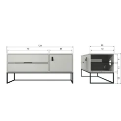 Woood Silas tv meubel 120cm grenen dust [fsc]