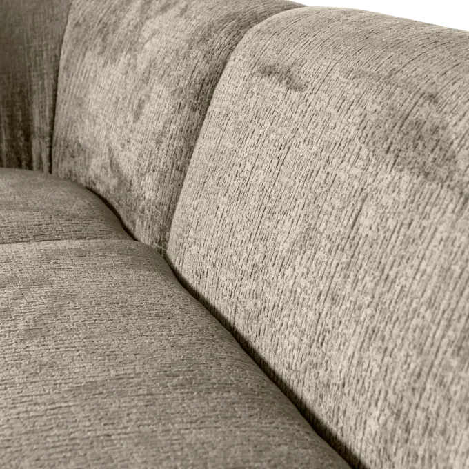 Woood Sloping hoekbank links structure velvet wheatfield