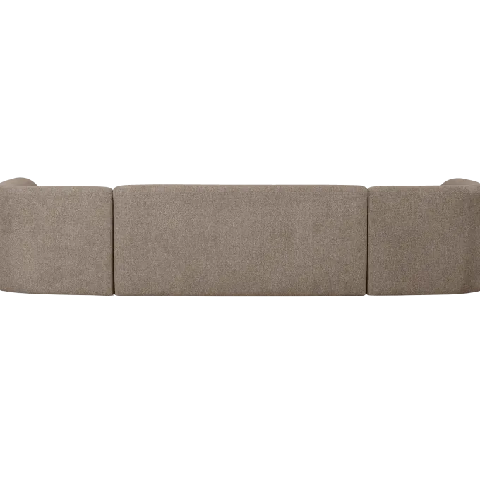 Woood Sloping u-vorm bank lichtbruin melange