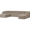 Woood Sloping u-vorm bank naturel melange