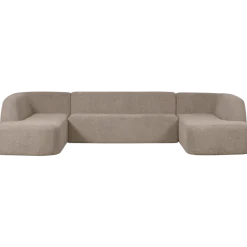 Woood Sloping u-vorm bank naturel melange