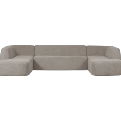 Woood Sloping u-vorm bank off white melange