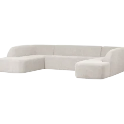 Woood Sloping u-vorm bank pearl melange