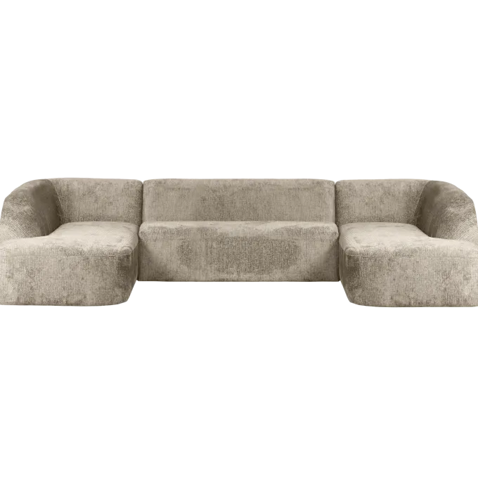 Woood Sloping u-vorm bank structure velvet wheatfield