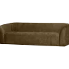 Woood Sloping 3-zits bank structure velvet brass