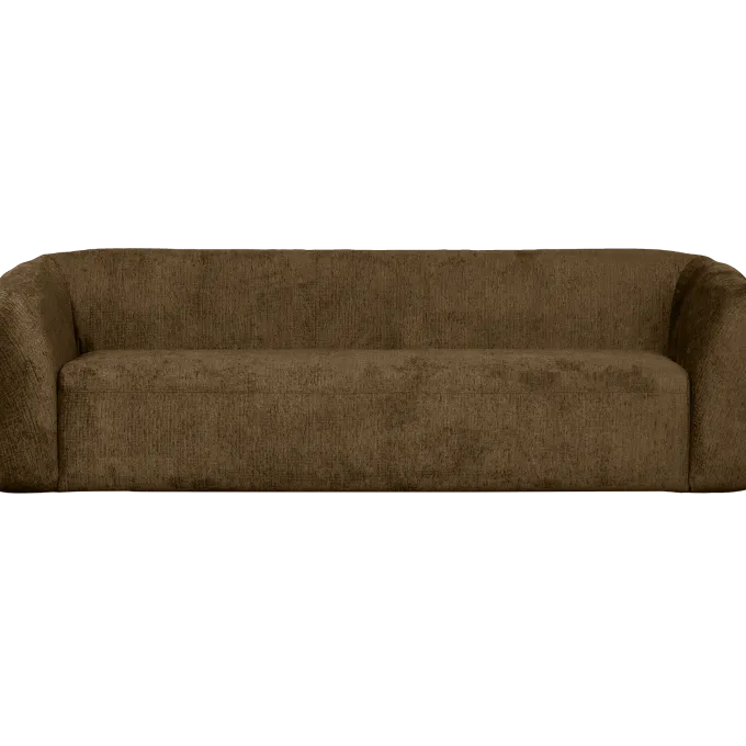 Woood Sloping 3-zits bank structure velvet brass