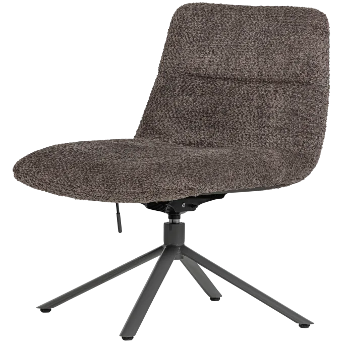 Woood Soren Verstelbare Draaifauteuil Wollig Bruin