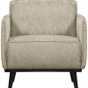 Woood Statement fauteuil met arm structure velvet wheatfield