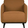 Woood Statement fauteuil met arm bouclé butter